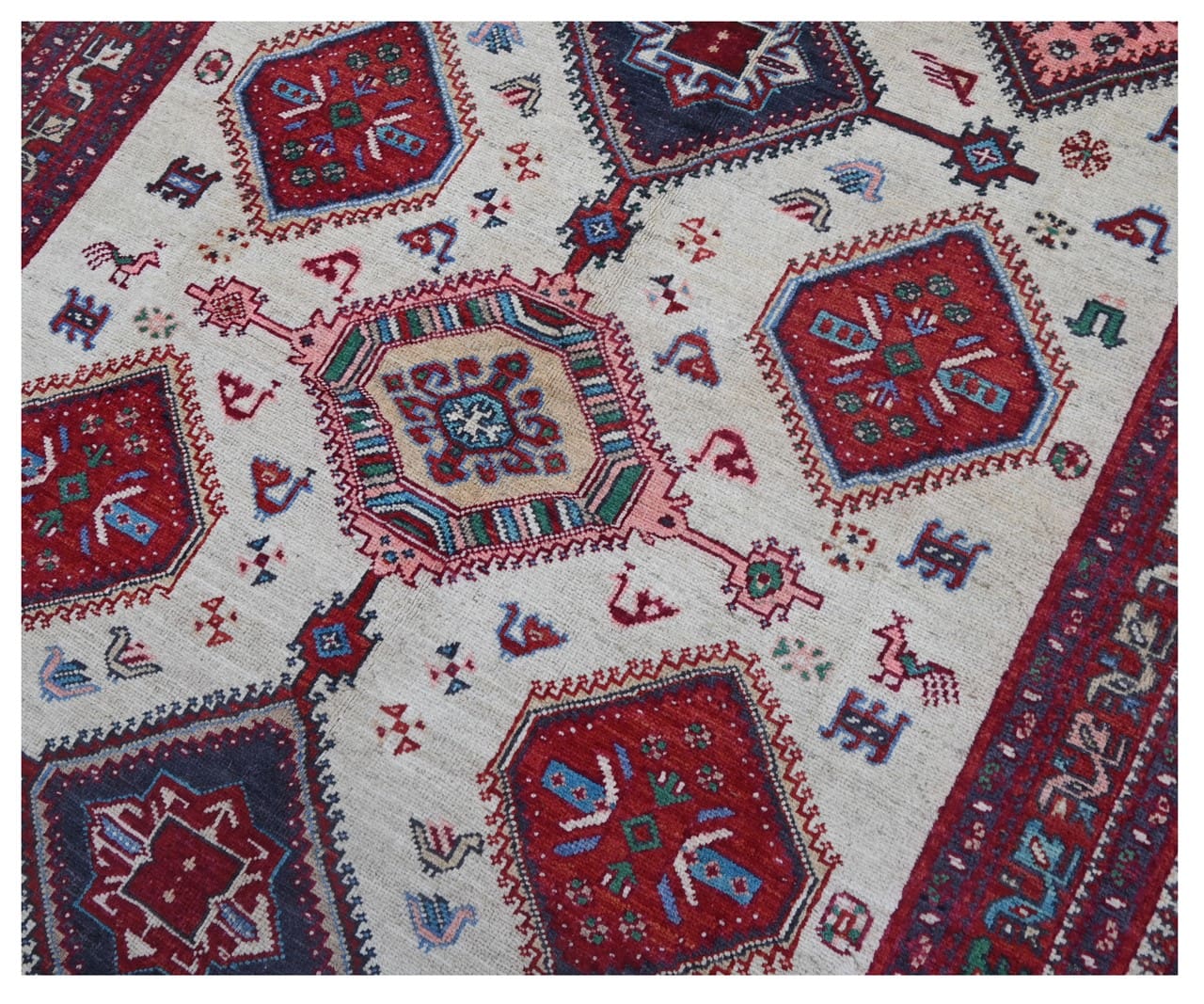 Classic Kazak carpet, Multi, handmade, 199x153cm