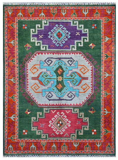 Tappeto Kazak Classico, Multicolore, fatto a mano, 201x145cm - CarpetLiving