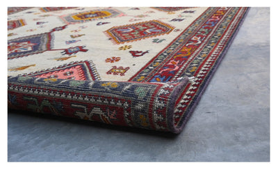 Tappeto Kazak Classico, Multicolore, fatto a mano, 202x149cm - CarpetLiving