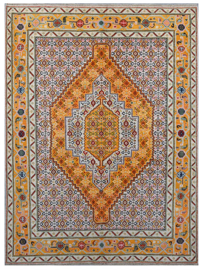 Classic Kazak carpet, Multi, handmade, 203x146cm