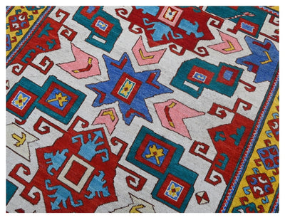 Tappeto Kazak Classico, Multicolore, fatto a mano, 194x150cm - CarpetLiving