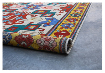 Tappeto Kazak Classico, Multicolore, fatto a mano, 194x150cm - CarpetLiving