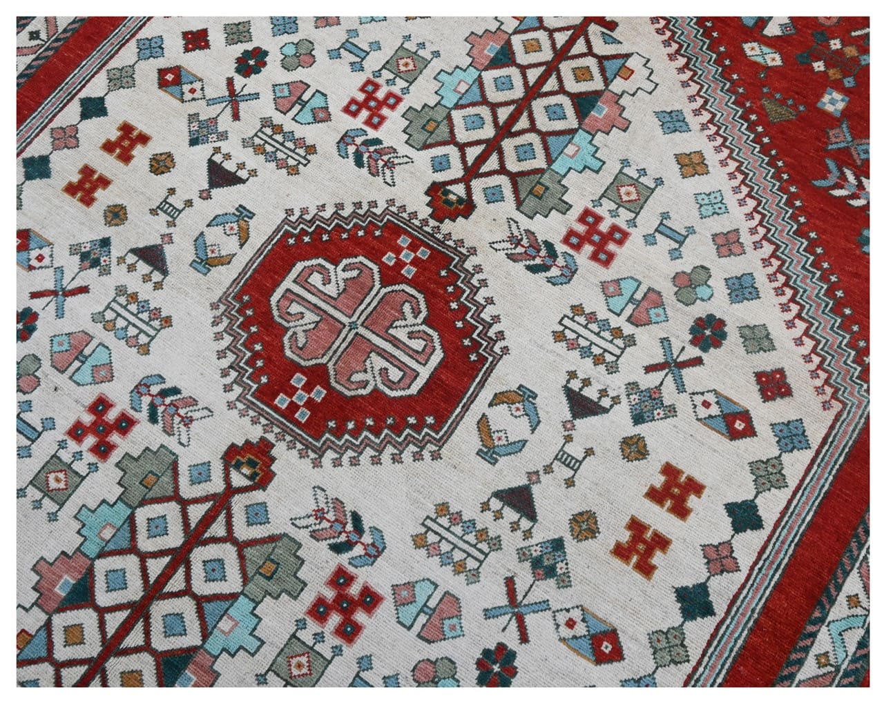Classic Kazak carpet, Multi, handmade, 199x156cm