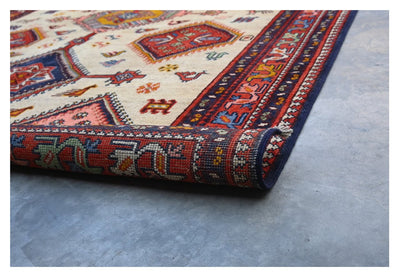 Tappeto Kazak Classico, Multicolore, fatto a mano, 201x149cm - CarpetLiving