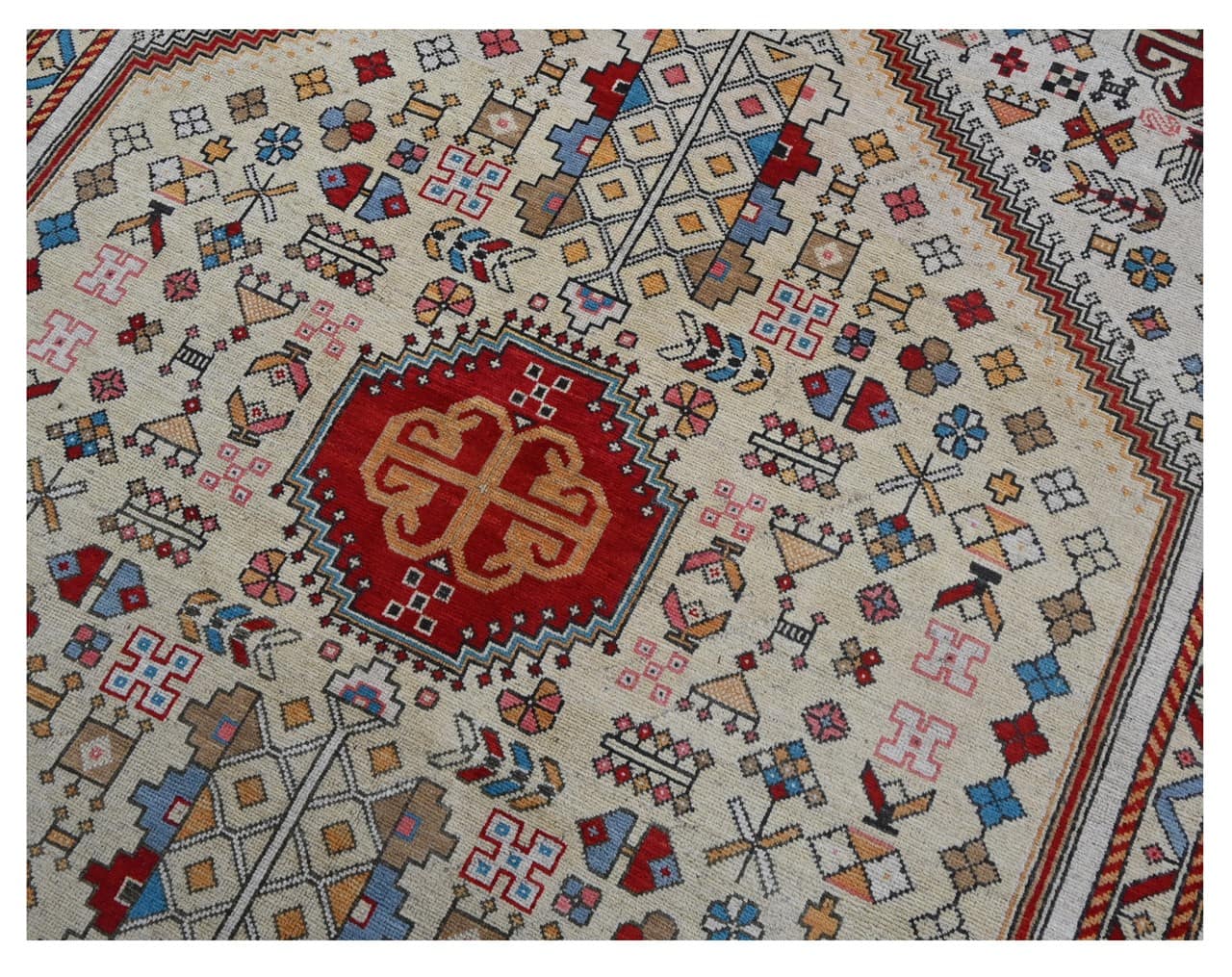 Classic Kazak carpet, Multi, handmade, 211x160cm