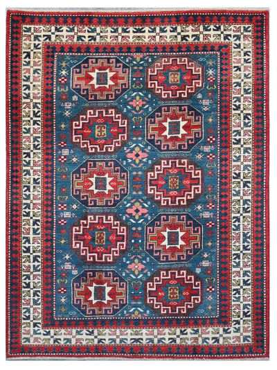 Tappeto Kazak Classico, Multicolore, fatto a mano, 197x141cm - CarpetLiving