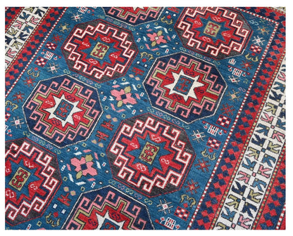 Tappeto Kazak Classico, Multicolore, fatto a mano, 197x141cm