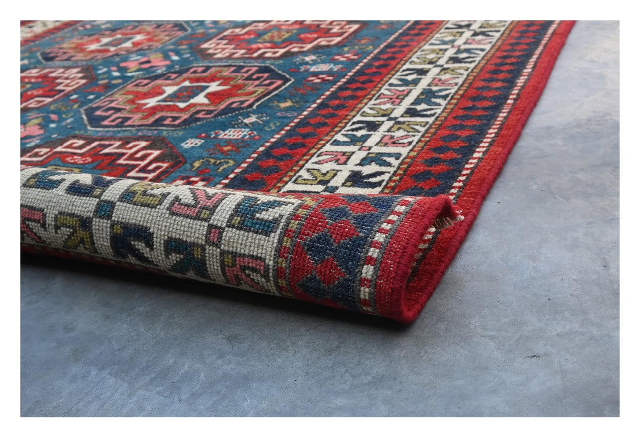 Classic Kazak carpet, Multi, handmade, 197x141cm