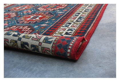 Tappeto Kazak Classico, Multicolore, fatto a mano, 197x141cm