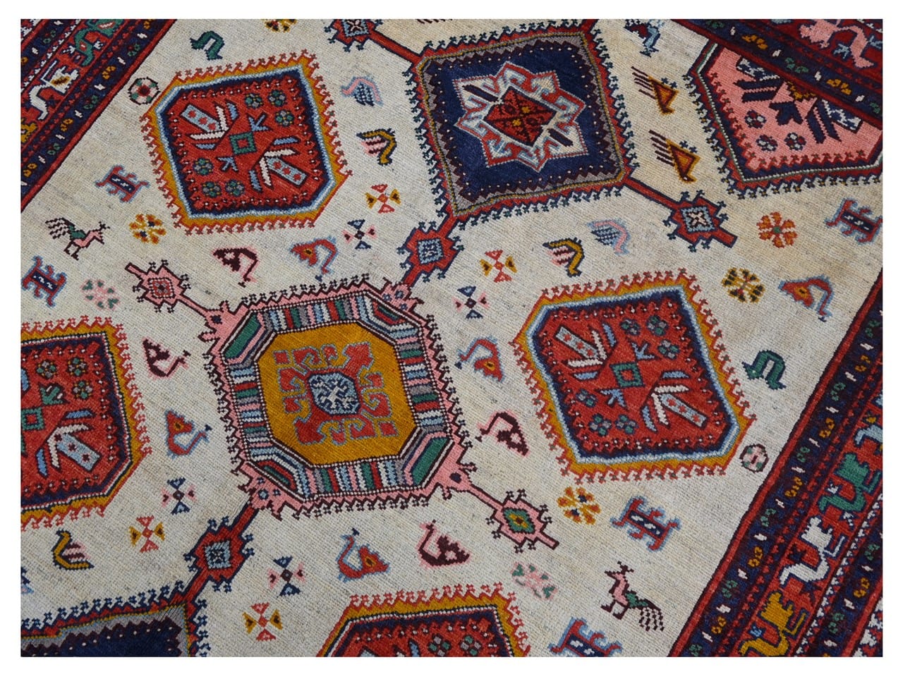 Classic Kazak carpet, Multi, handmade, 203x151cm