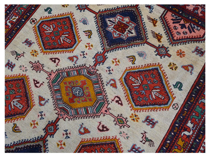 Tappeto Kazak Classico, Multicolore, fatto a mano, 203x151cm