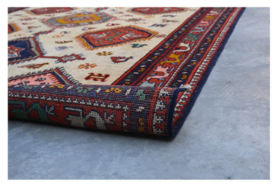 Tappeto Kazak Classico, Multicolore, fatto a mano, 203x151cm - CarpetLiving