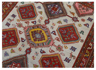 Tappeto Kazak Classico, Multicolore, fatto a mano, 199x153cm - CarpetLiving