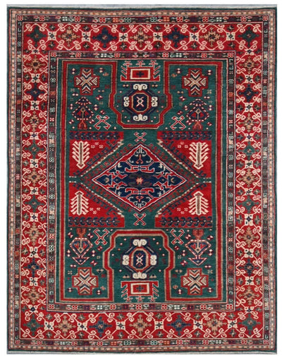 Tappeto Kazak Classico, Multicolore, fatto a mano, 201x150cm - CarpetLiving