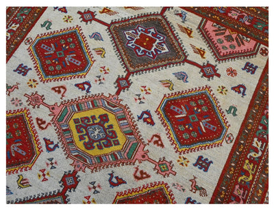 Tappeto Kazak Classico, Multicolore, fatto a mano, 196x156cm - CarpetLiving