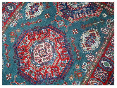 Tappeto Kazak Classico, Multicolore, fatto a mano, 198x144cm - CarpetLiving
