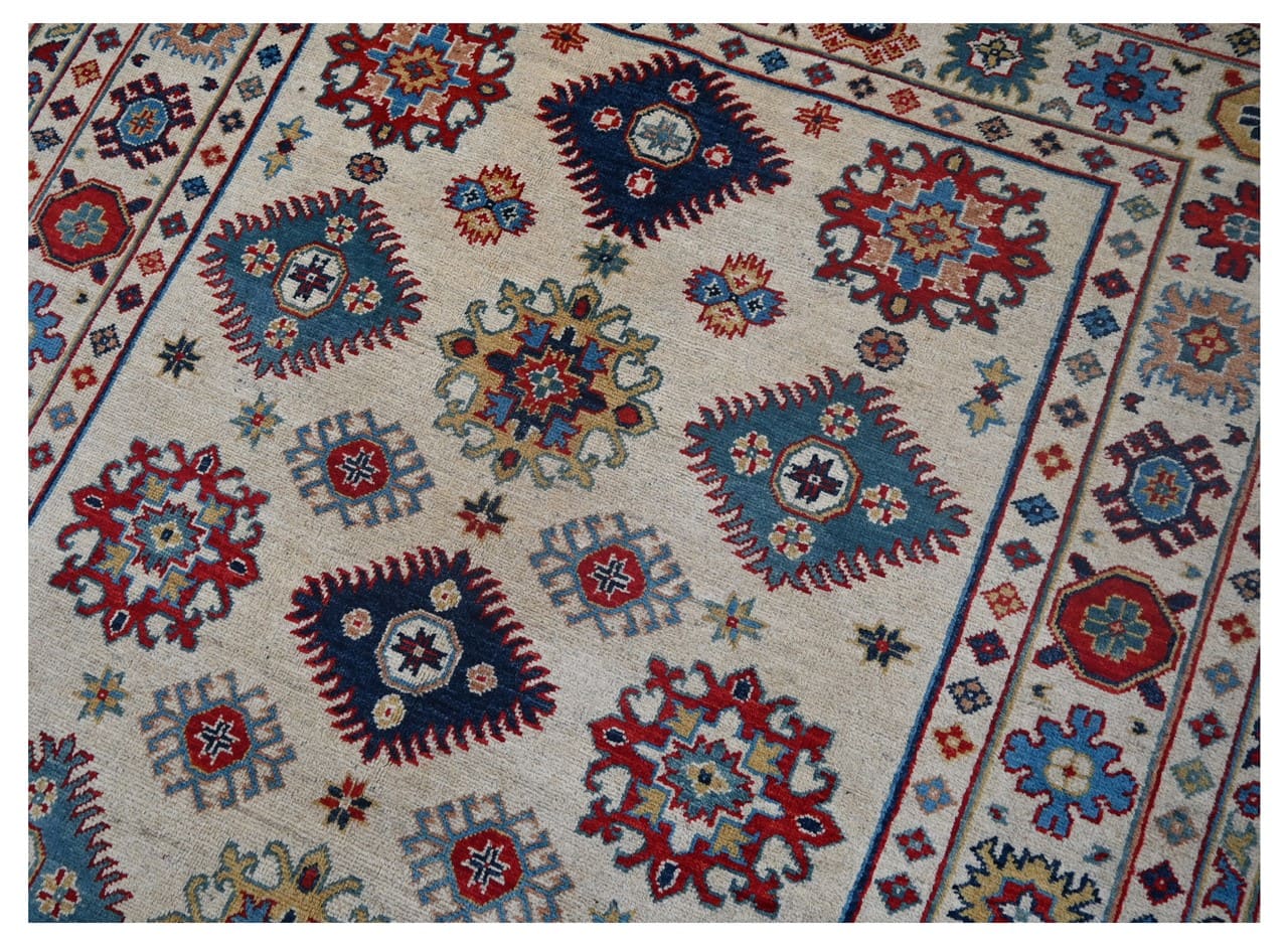 Classic Kazak carpet, Multi, handmade, 204x145cm