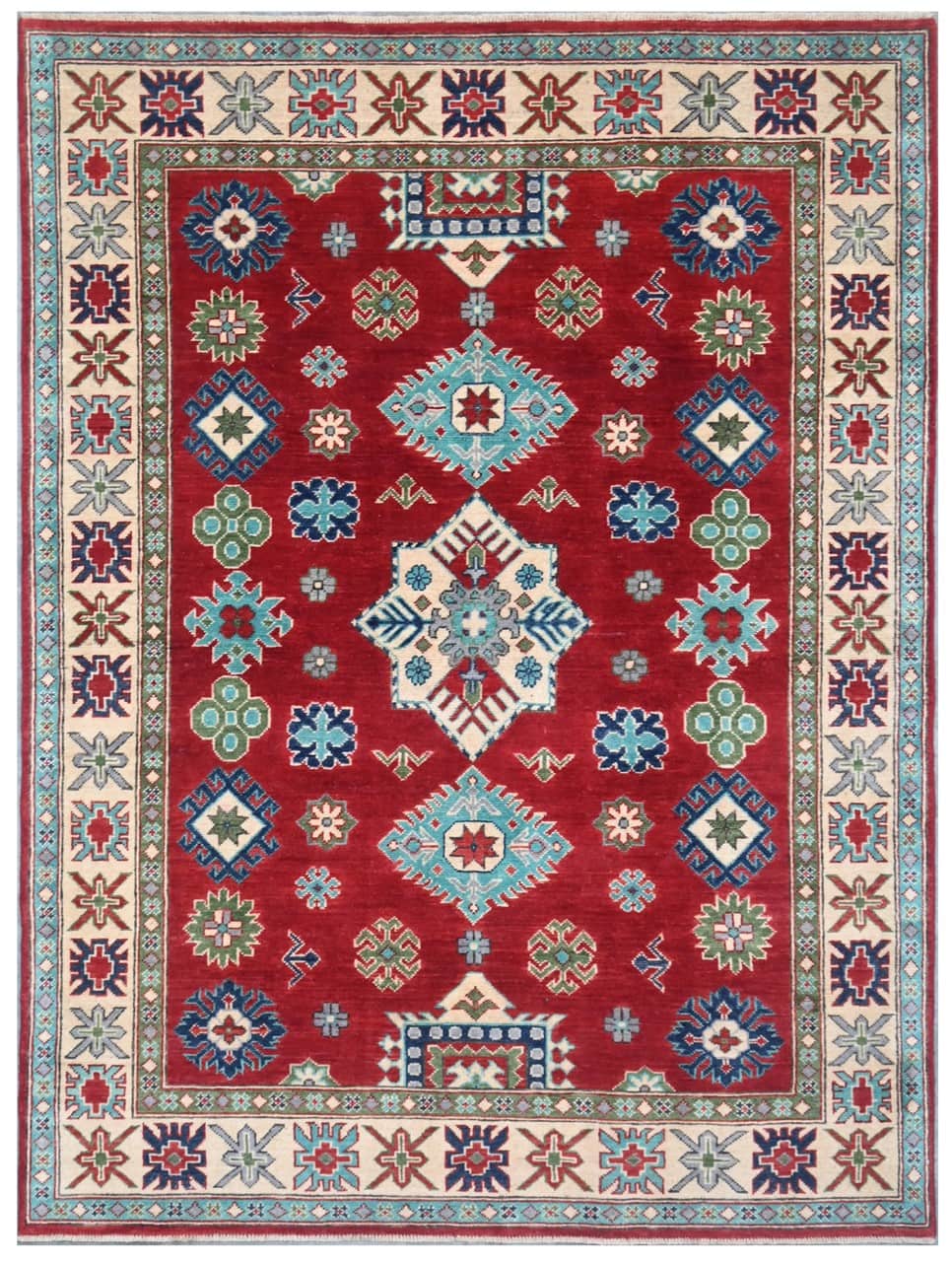 Classic Kazak carpet, Multi, handmade, 202x149cm