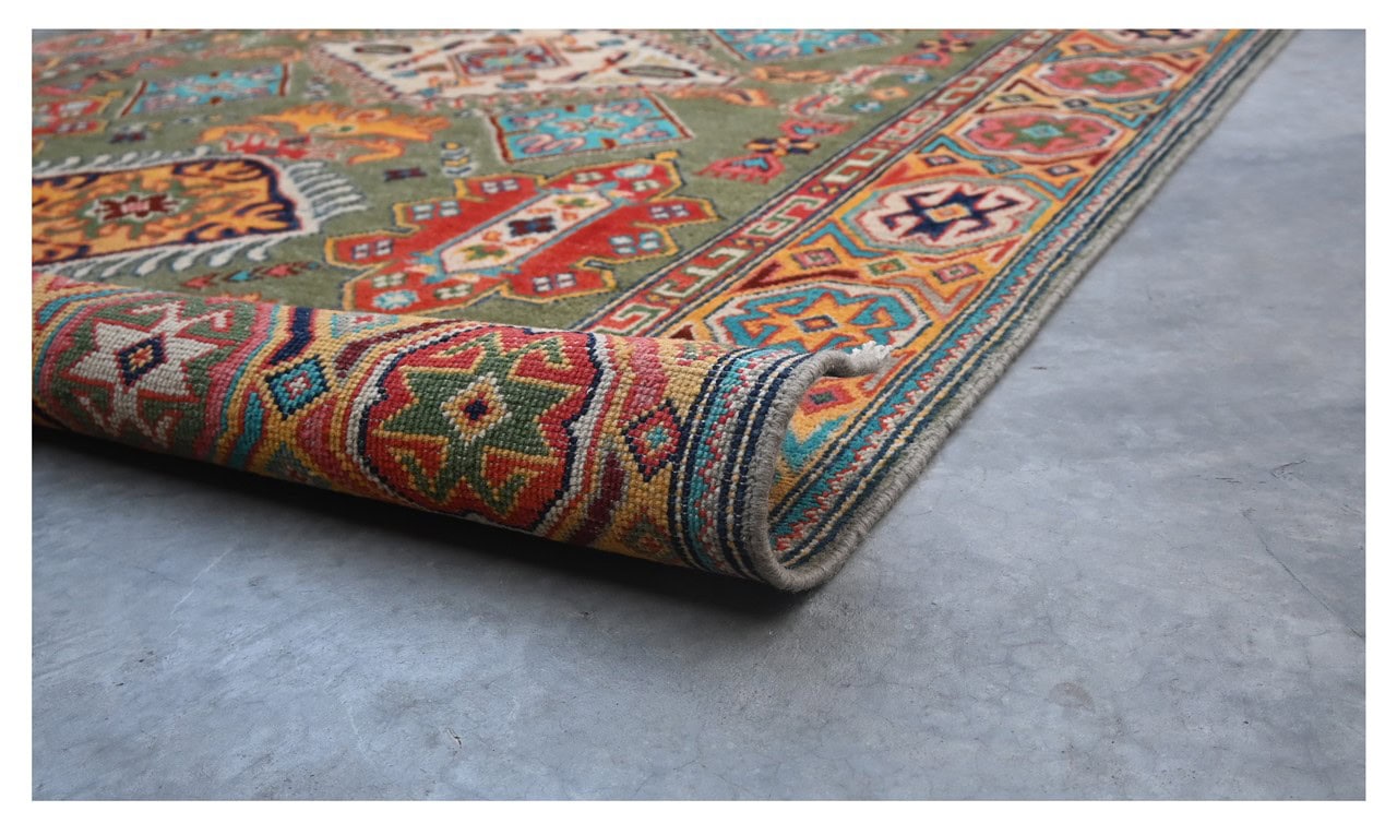 Classic Kazak carpet, Multi, handmade, 201x146cm