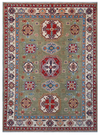 Tappeto Kazak Classico, Multicolore, fatto a mano, 202x151cm