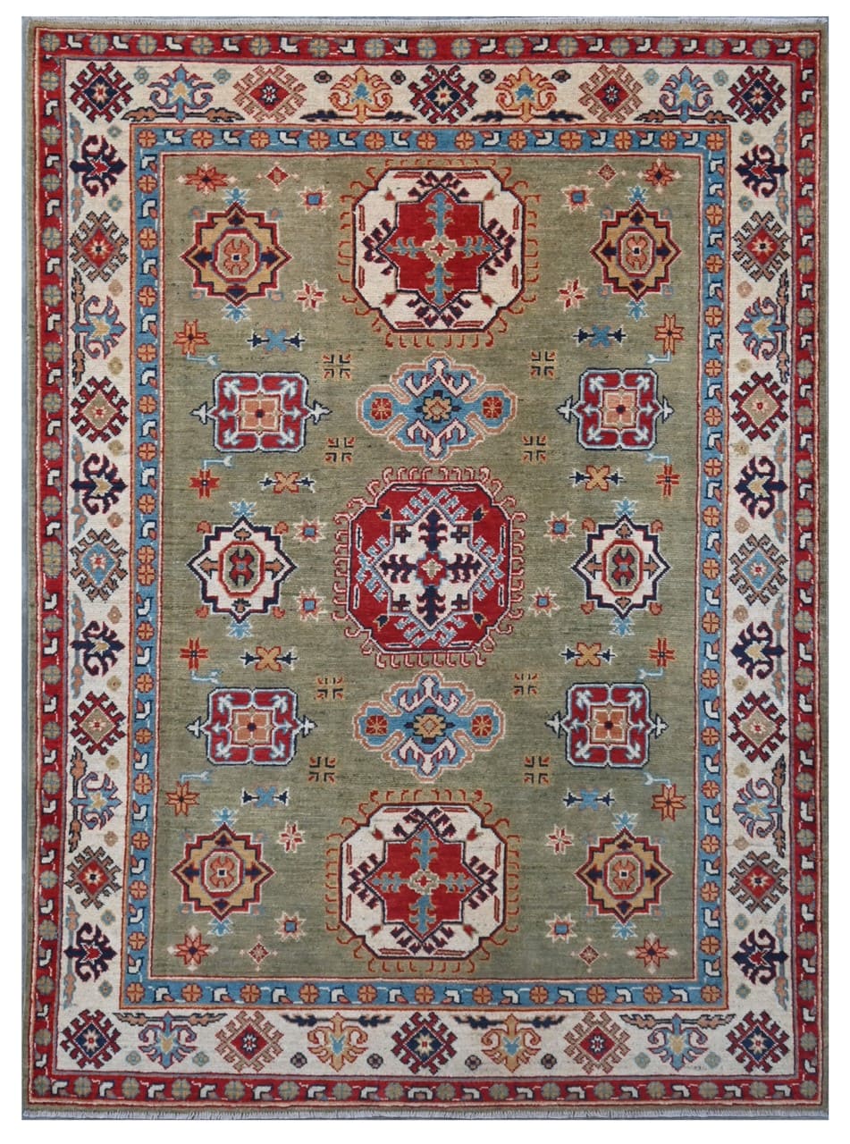 Classic Kazak carpet, Multi, handmade, 202x151cm