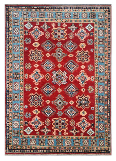 Classic Kazak carpet, Multi, handmade, 212x141cm