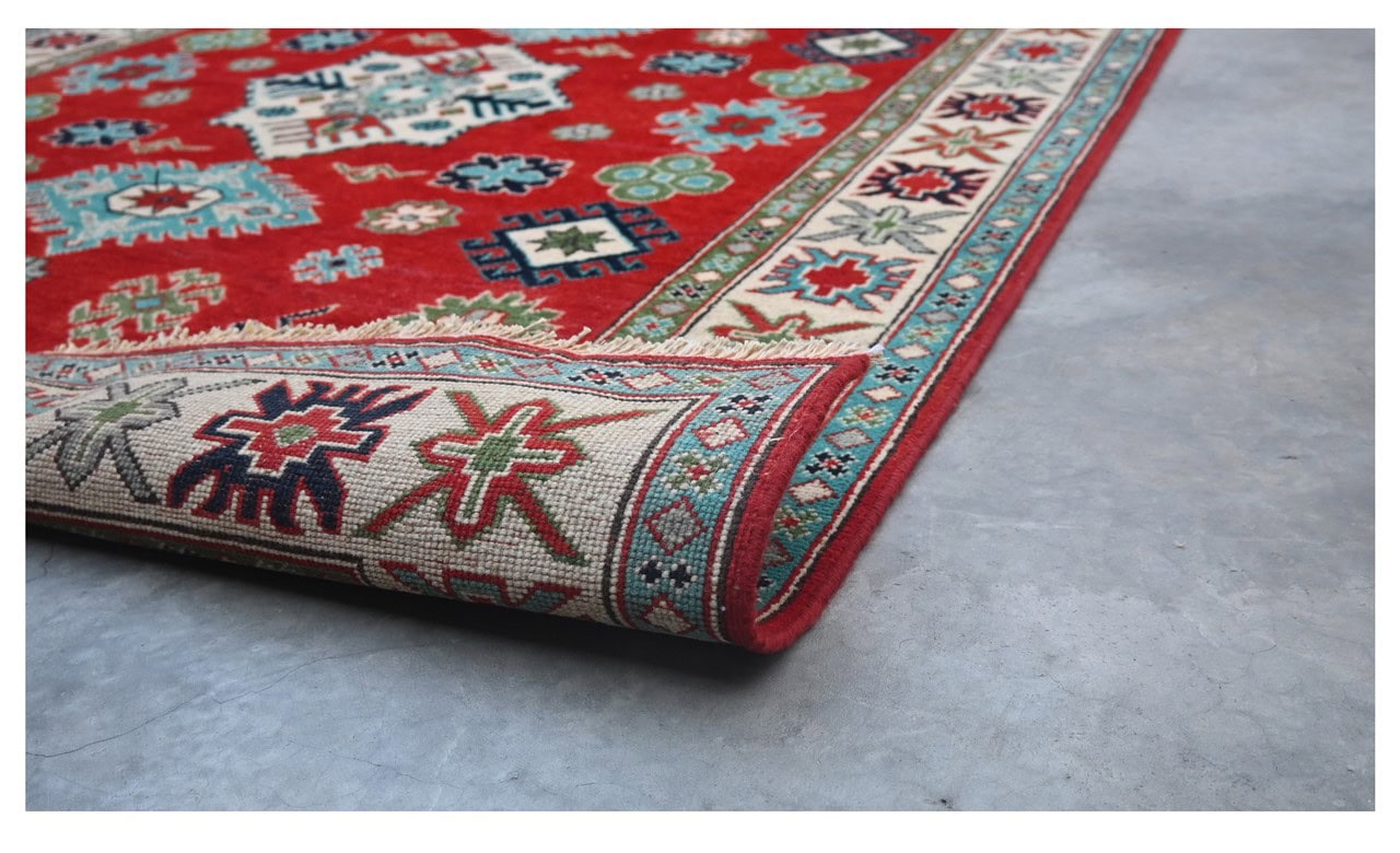 Classic Kazak carpet, Multi, handmade, 201x147cm