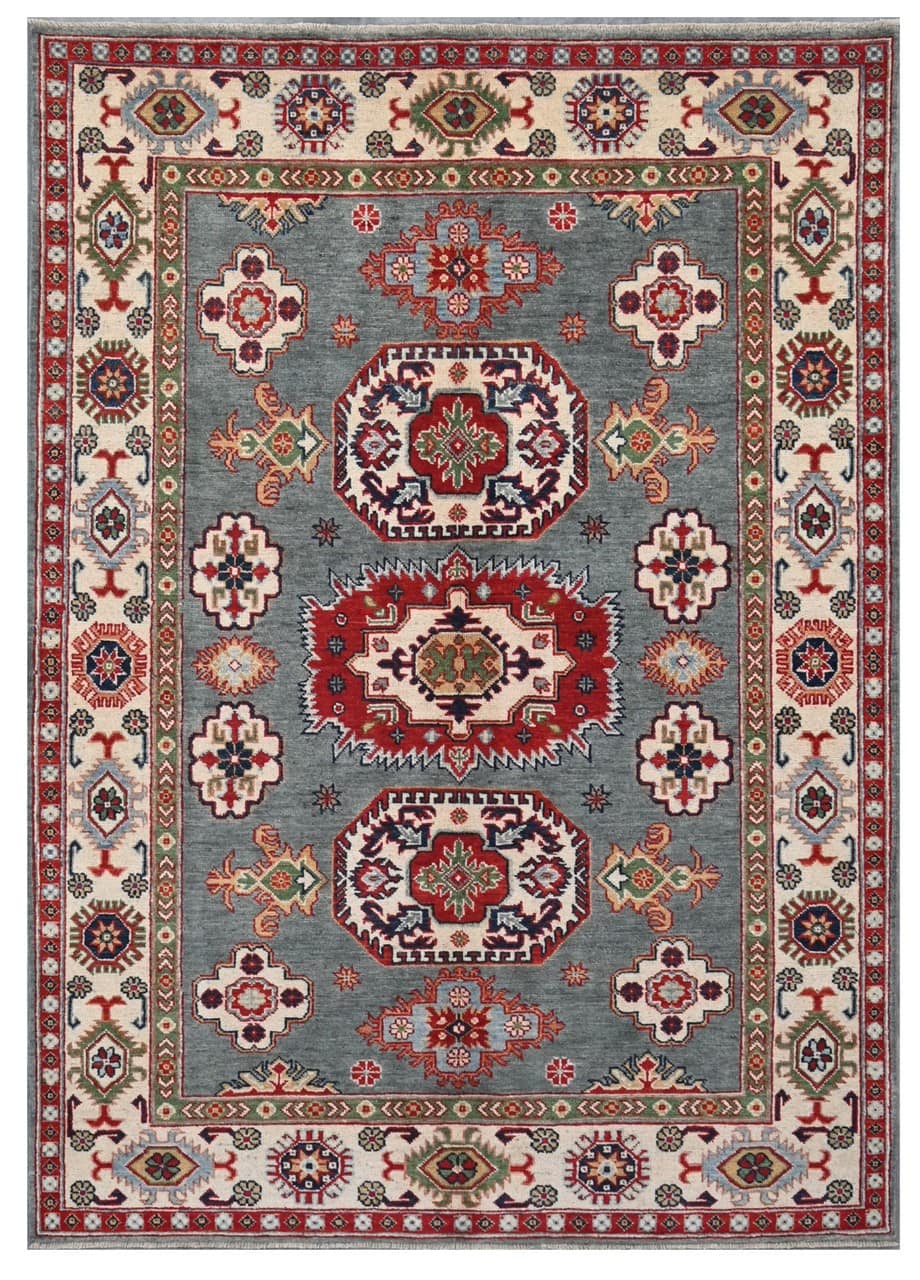 Classic Kazak carpet, Multi, handmade, 203x144cm