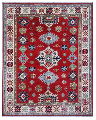 Tappeto Kazak Classico, Multicolore, fatto a mano, 192x151cm - CarpetLiving