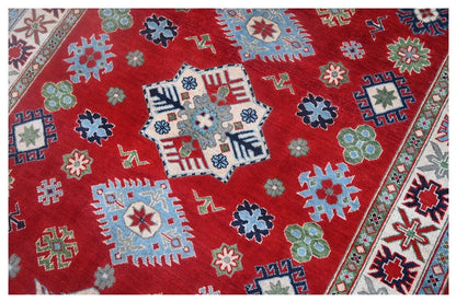 Tappeto Kazak Classico, Multicolore, fatto a mano, 192x151cm