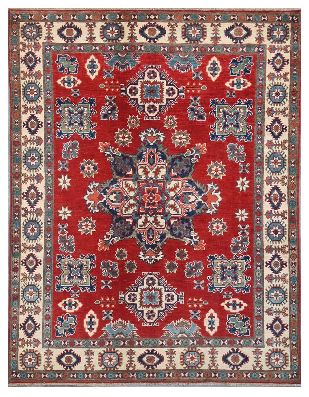 Classic Kazak carpet, Multi, handmade, 198x153cm