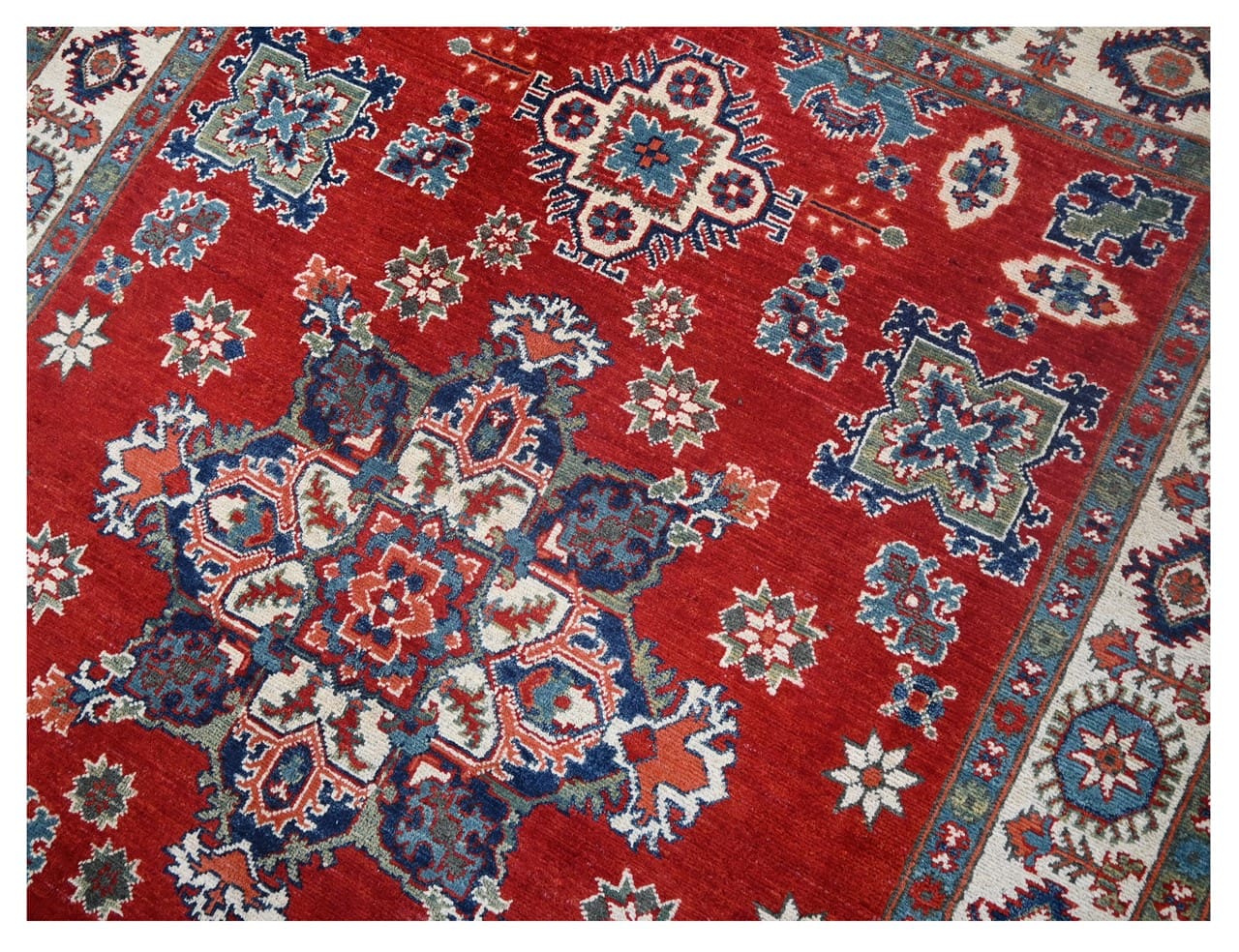 Classic Kazak carpet, Multi, handmade, 198x153cm