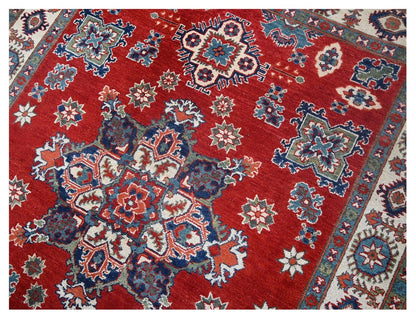 Tappeto Kazak Classico, Multicolore, fatto a mano, 198x153cm