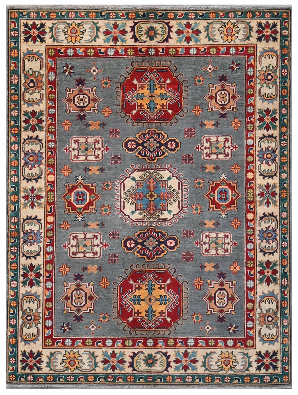 Classic Kazak carpet, Multi, handmade, 198x149cm