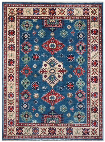 Tappeto Kazak Classico, Multicolore, fatto a mano, 200x144cm