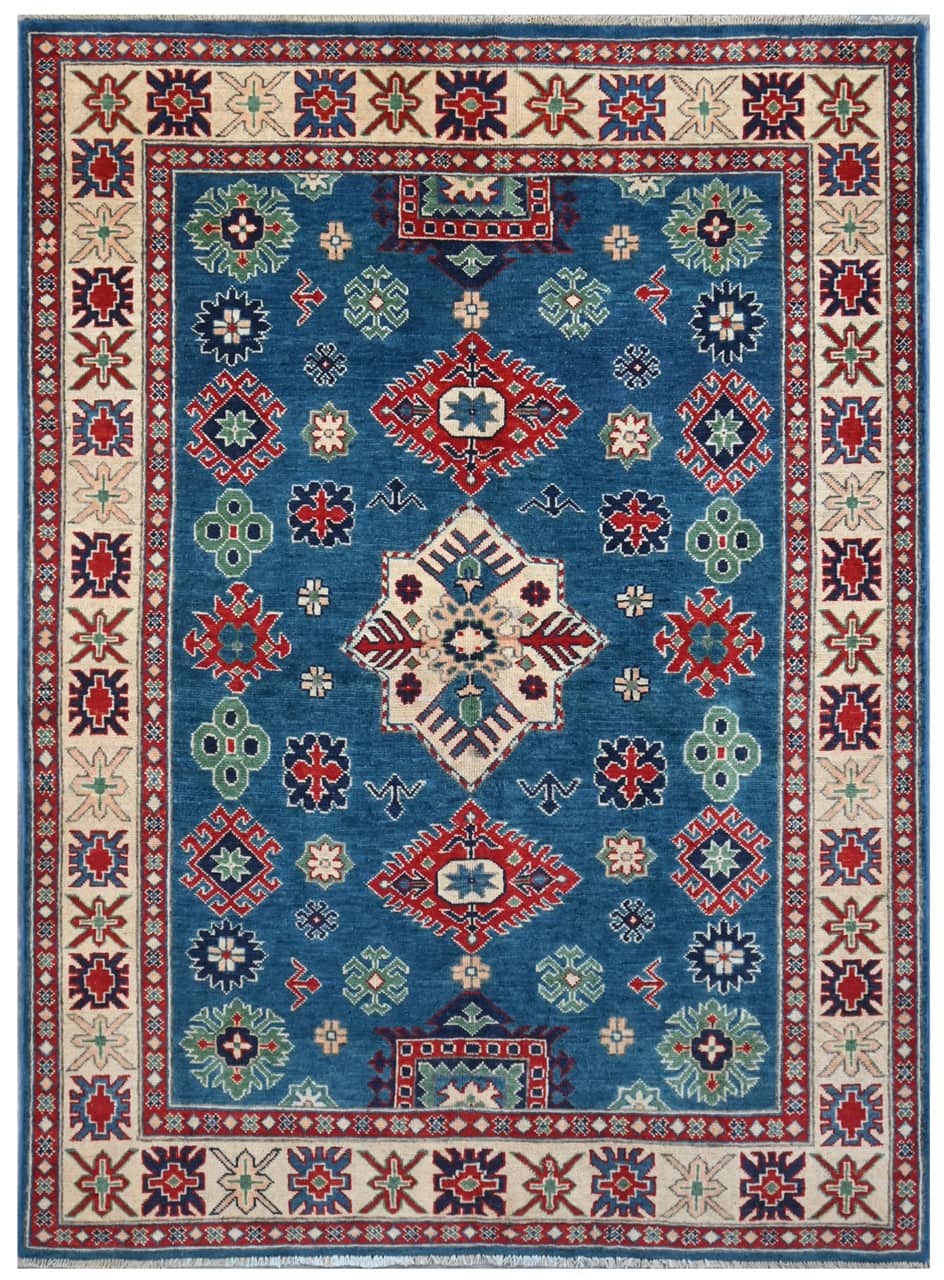 Classic Kazak carpet, Multi, handmade, 200x144cm