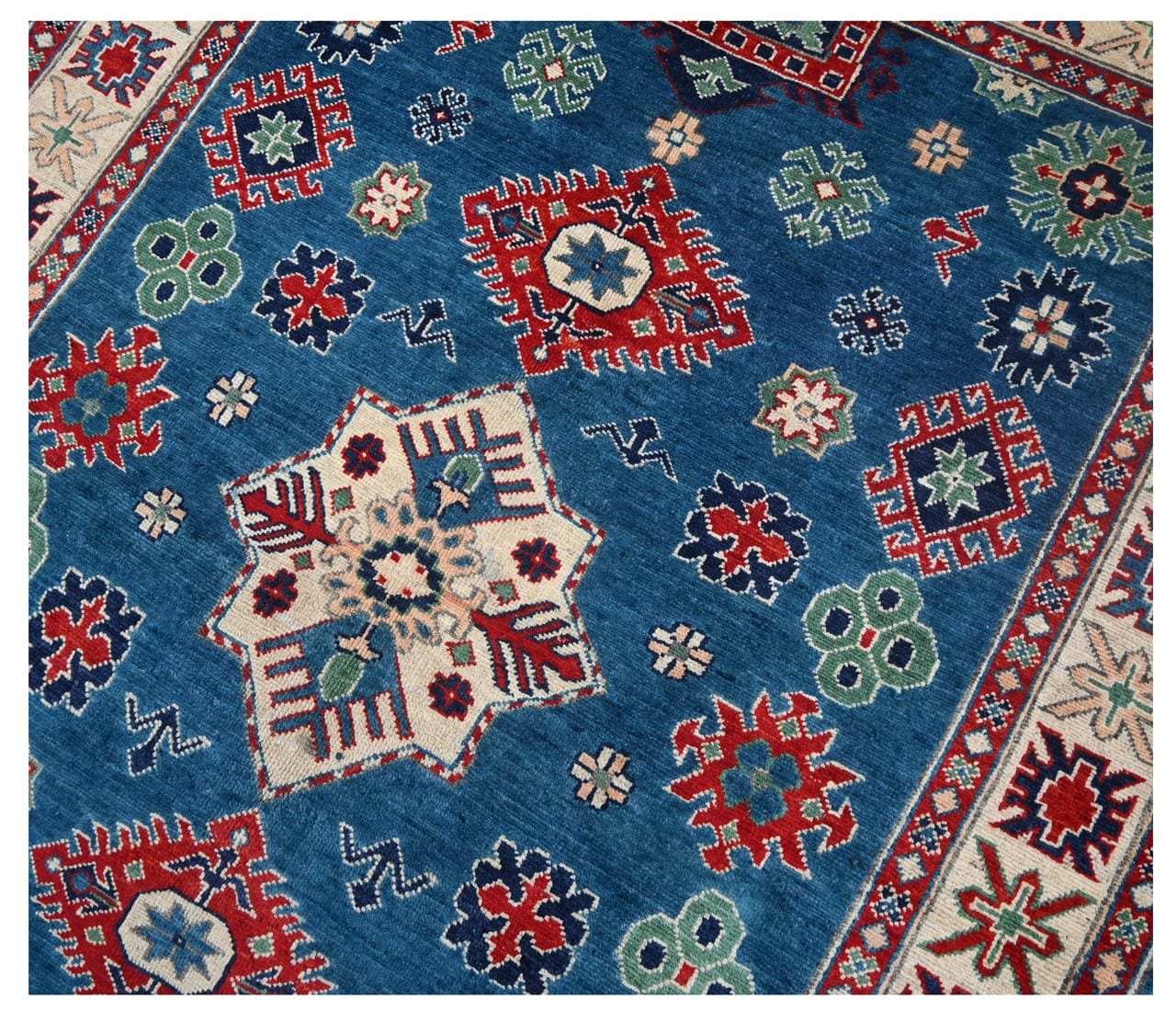 Classic Kazak carpet, Multi, handmade, 200x144cm