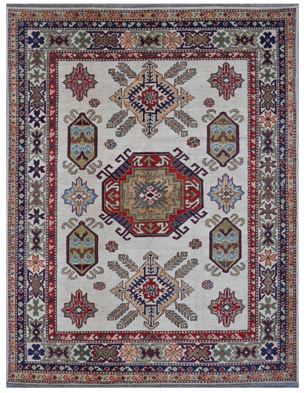 Classic Kazak carpet, Multi, handmade, 194x146cm
