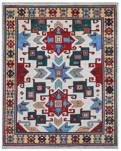 Tappeto Kazak Classico, Multicolore, fatto a mano, 193x151cm - CarpetLiving