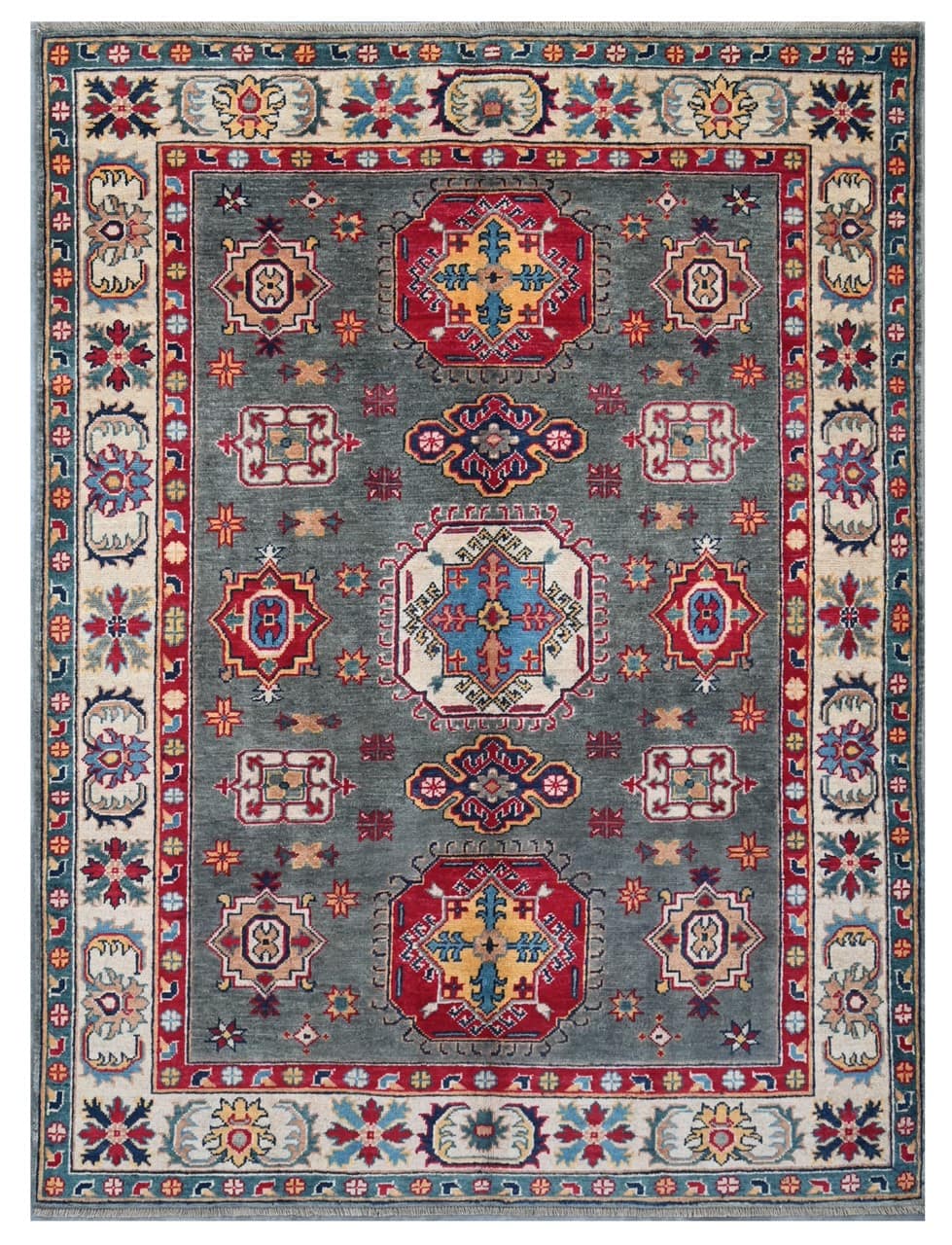 Classic Kazak carpet, Multi, handmade, 197x148cm