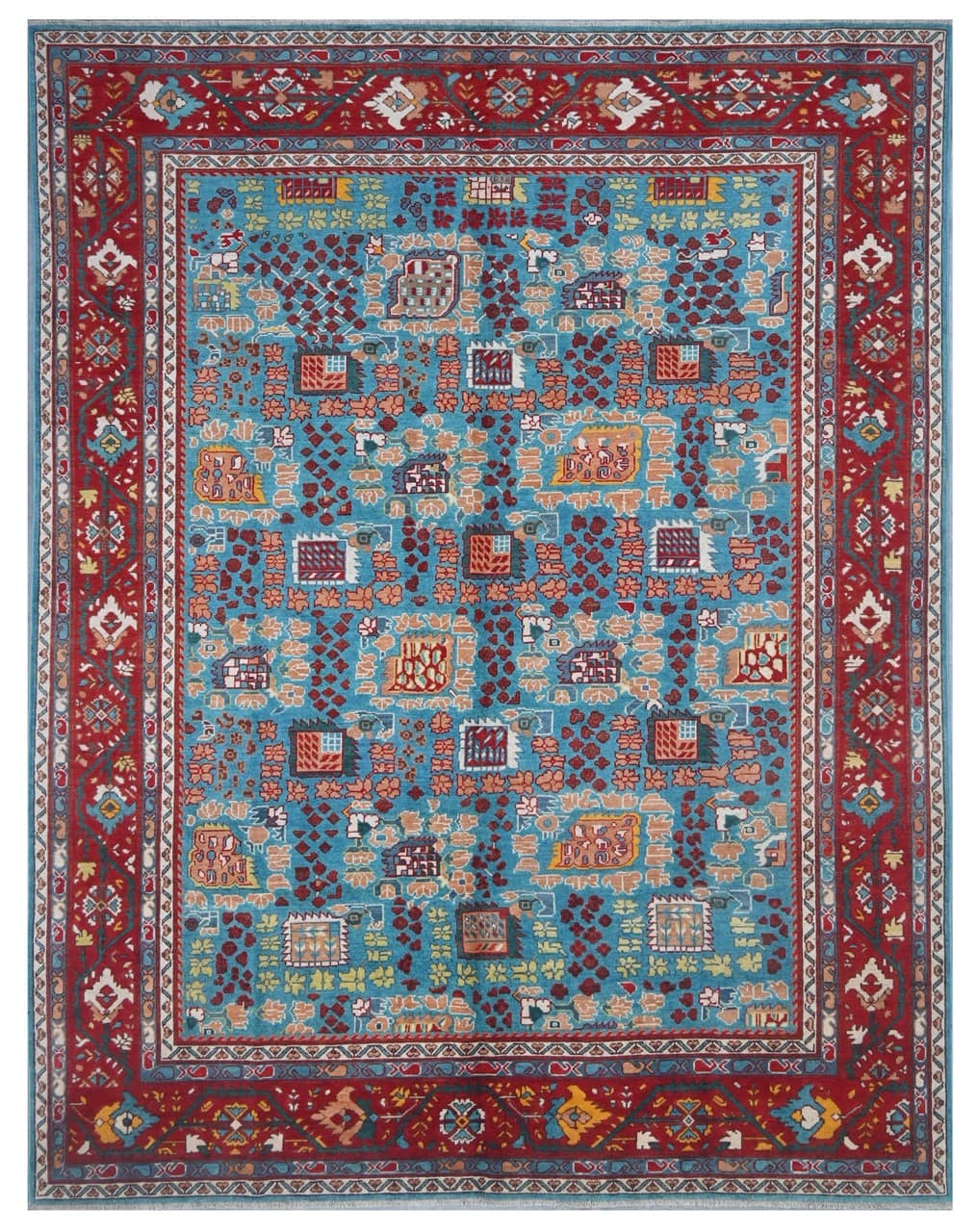 Classic Kazak carpet, Multi, handmade, 302x242cm