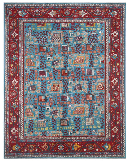 Tappeto Kazak Classico, Multicolore, fatto a mano, 302x242cm
