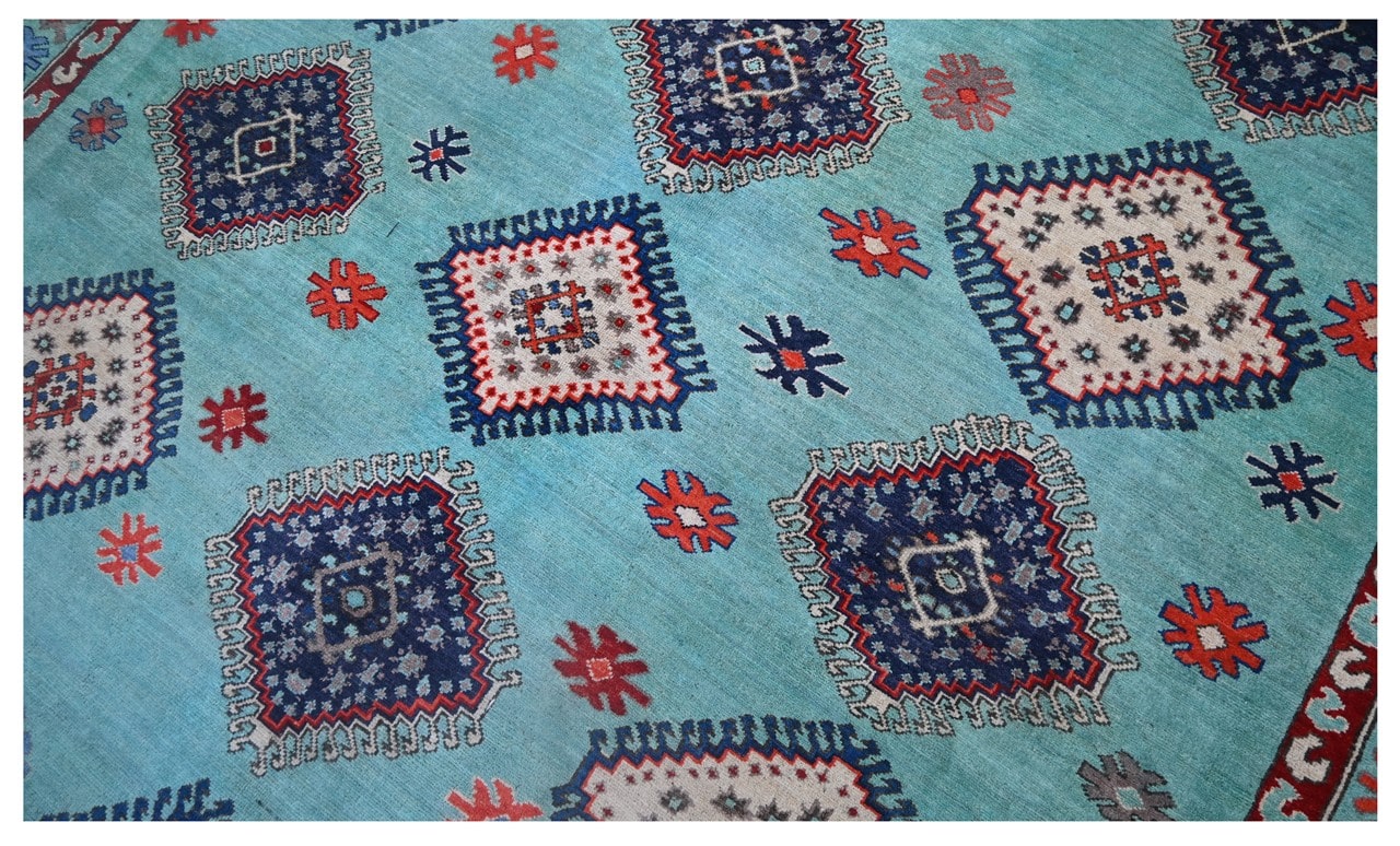 Classic Kazak carpet, Multi, handmade, 296x247cm