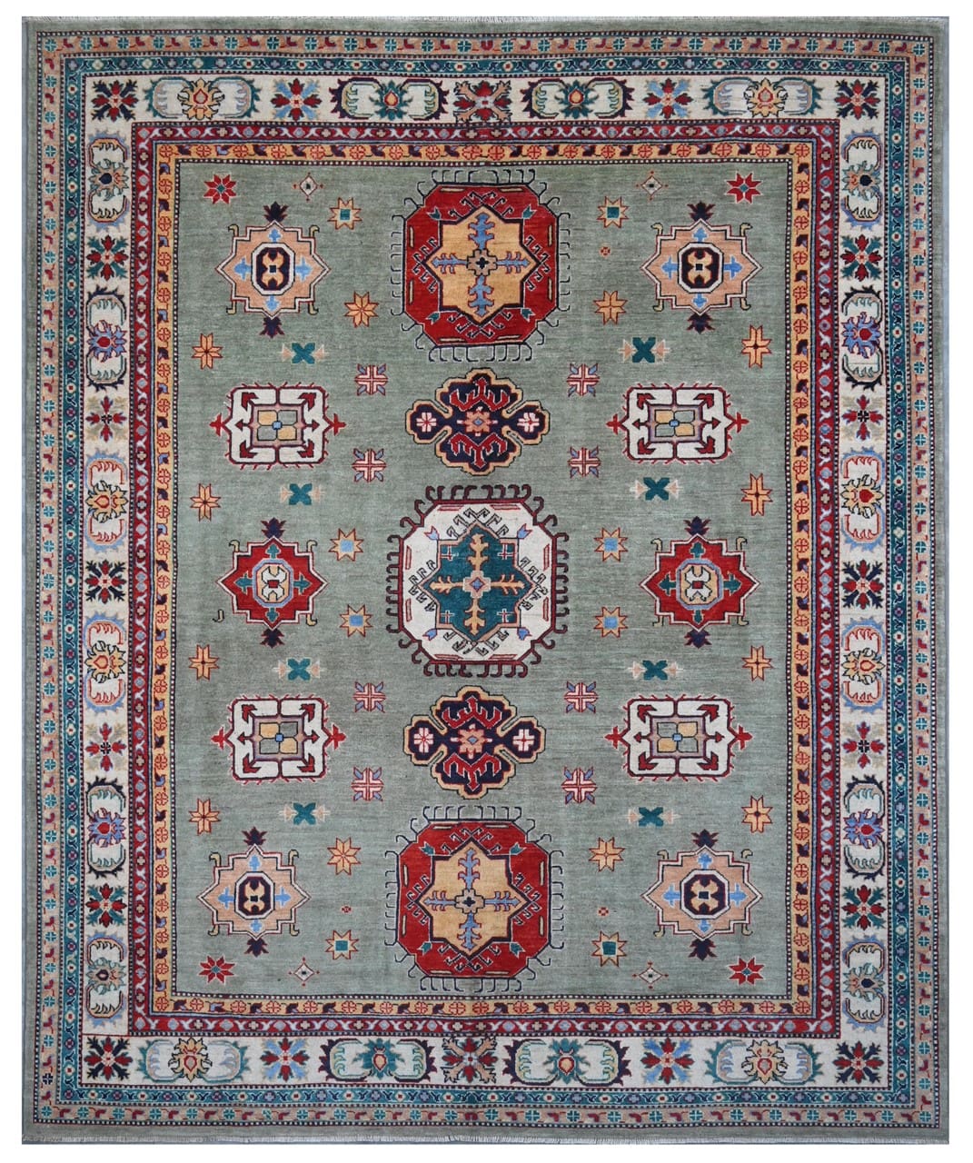 Classic Kazak carpet, Multi, handmade, 297x245cm
