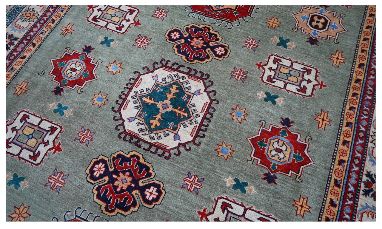 Classic Kazak carpet, Multi, handmade, 297x245cm