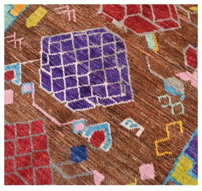 Taimany - Multicolor Tribal Wool Rug - Hand-Knotted 180x111cm