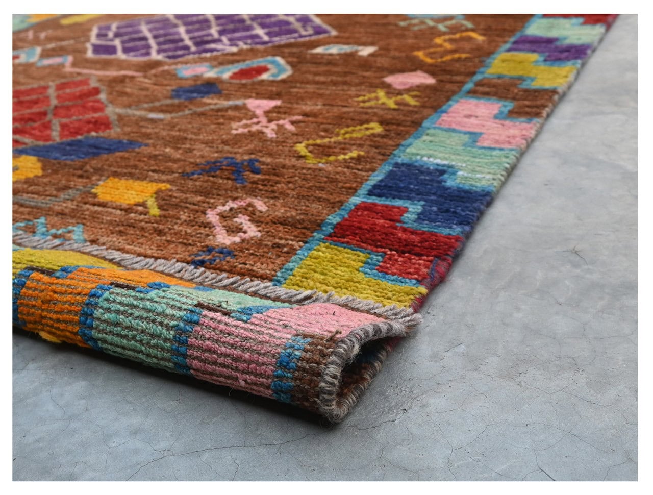 Taimany - Multicolor Tribal Wool Rug - Hand-Knotted 180x111cm