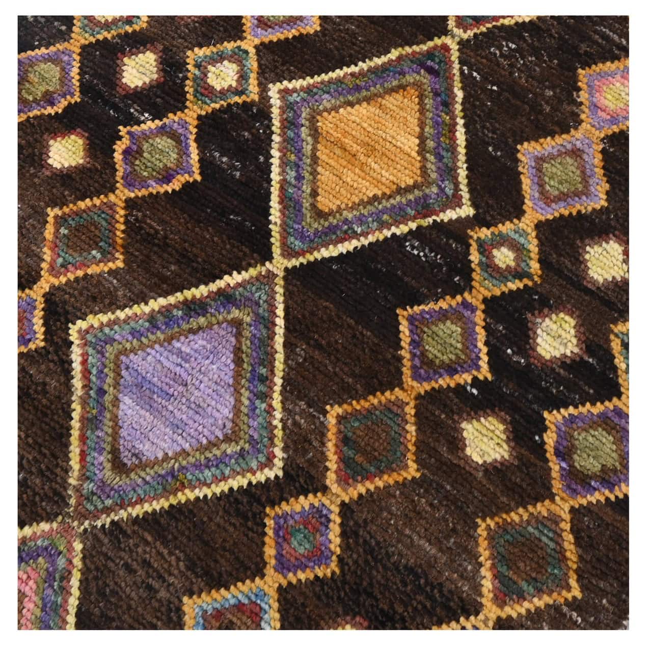 Taimany - Multicolor Tribal Wool Rug - Hand-Knotted 133x92cm