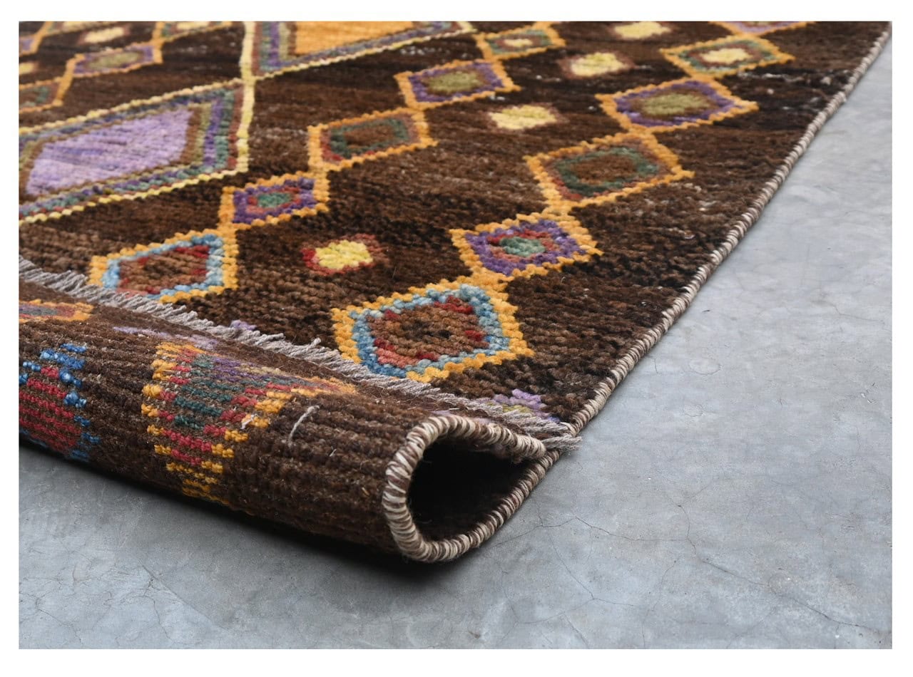 Taimany - Multicolor Tribal Wool Rug - Hand-Knotted 133x92cm