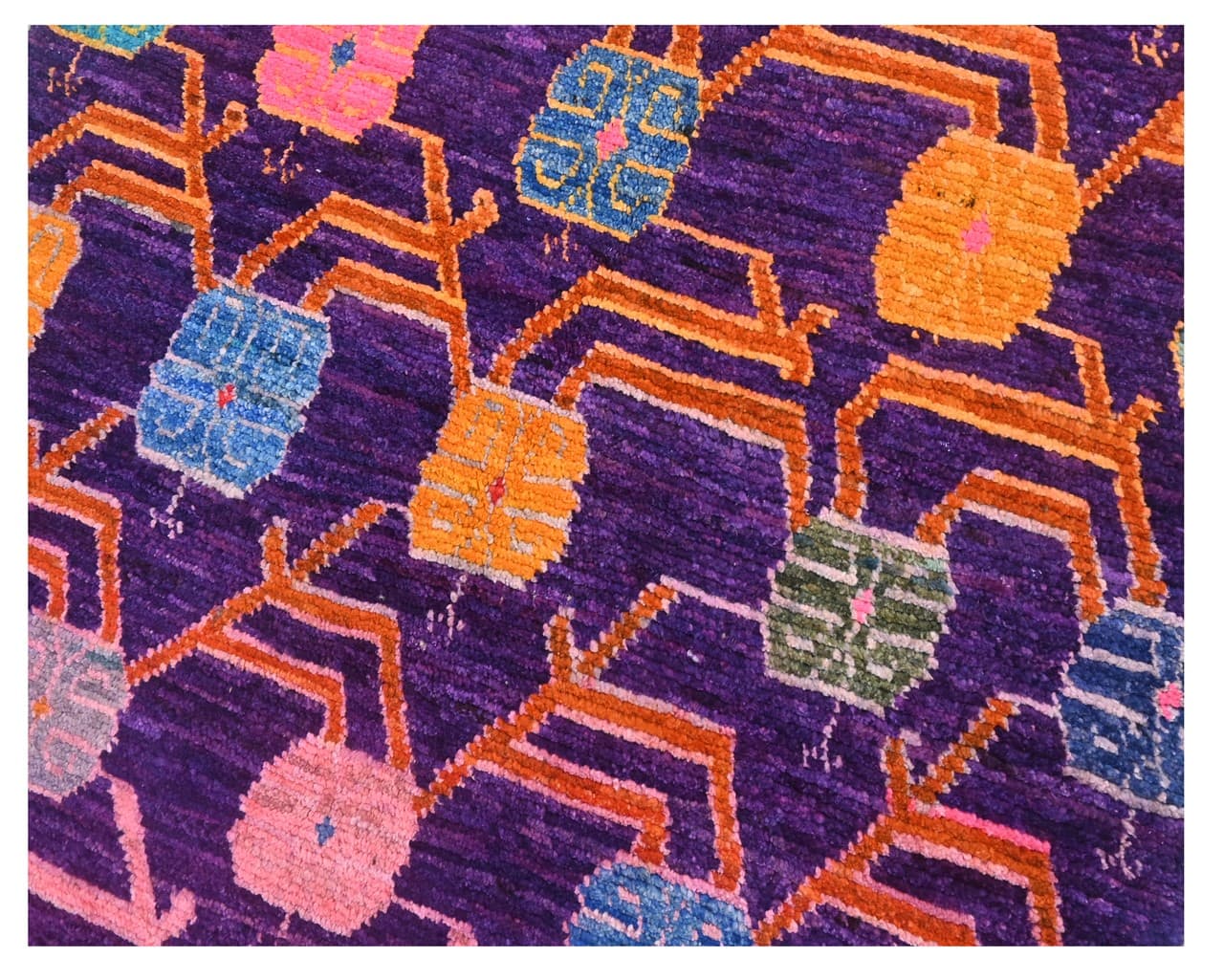Taimany - Multicolor Tribal Wool Rug - Hand-Knotted 192x115cm